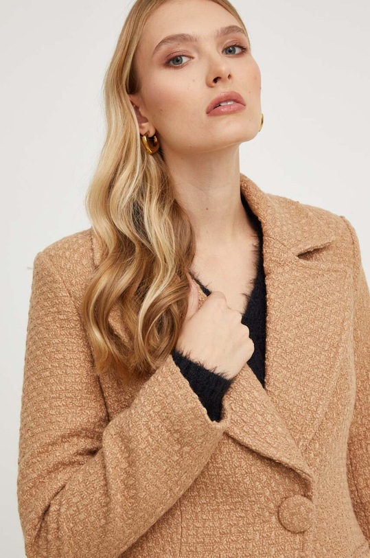 Answear Lab płaszcz z wełną m2219b.FKK brązowy