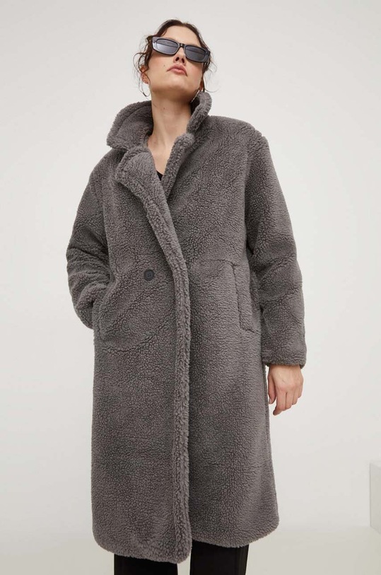 Answear Lab płaszcz bez kaptura szary ox9071.4.FKK