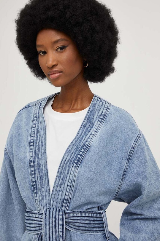 Answear Lab kurtka jeansowa niebieski 6403.db