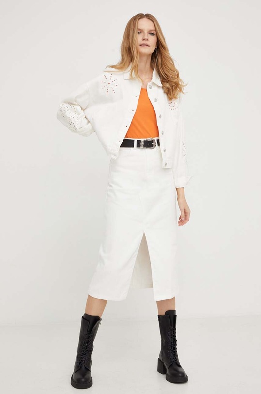 Answear Lab kurtka jeansowa bawełniana m265614.db biały WZ23