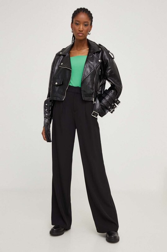 Answear Lab geaca ramones X limited collection NO SHAME y22033.ih negru WZ24
