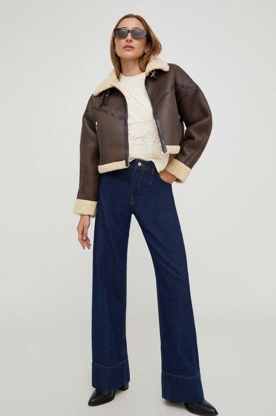 Answear Lab kurtka d5603.IKK brązowy WZ23