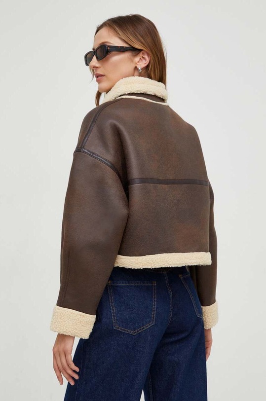 Odzież Answear Lab kurtka d5603.IKK brązowy