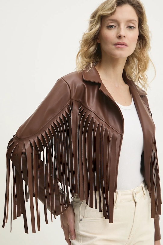 Answear.LAB kurtka nieocieplane brązowy 4359.IJS