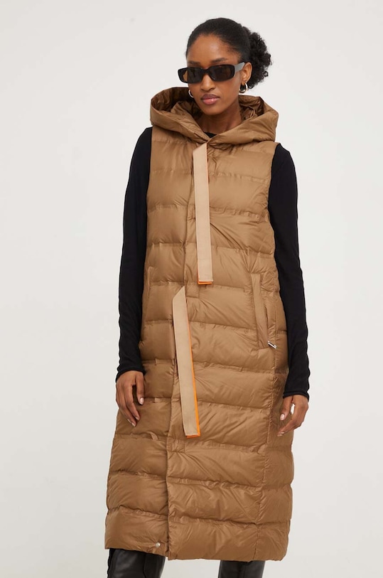 Answear Lab bezrękawnik puchowy 1565.HWK brązowy WZ23