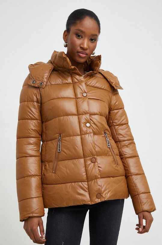 Bunda Answear Lab zateplené hnedá MB01781.HWK