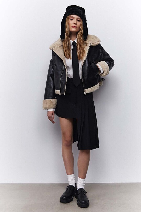 Bunda Answear Lab oversize čierna 00107.tjs