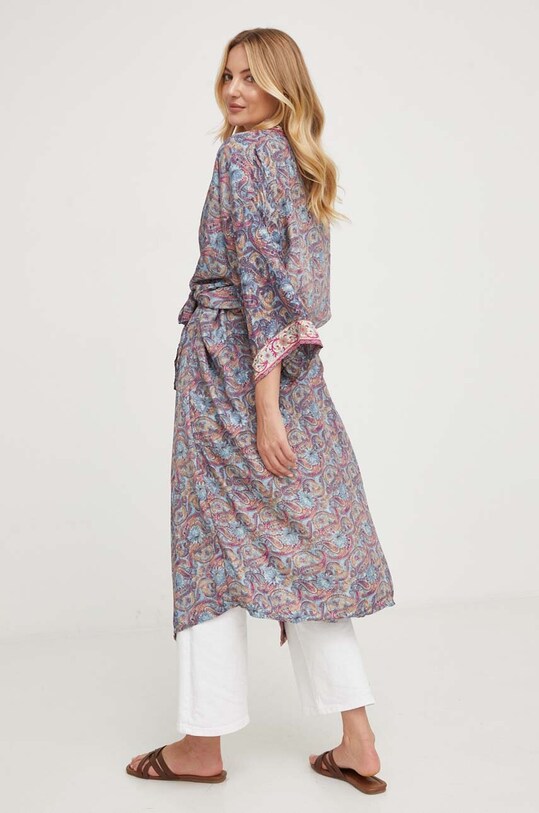 Odzież Answear Lab kimono jedwabne KIM6.HWK niebieski