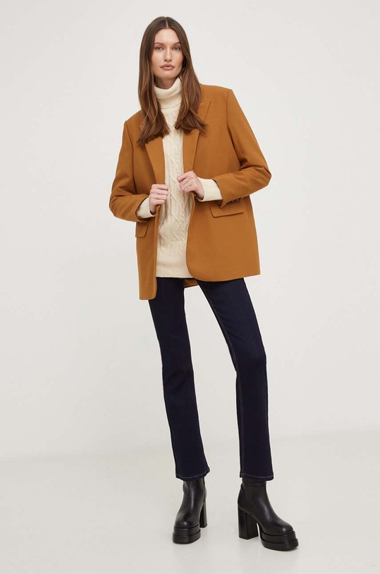 Answear Lab marynarka oversize 1835.FKK brązowy WZ23