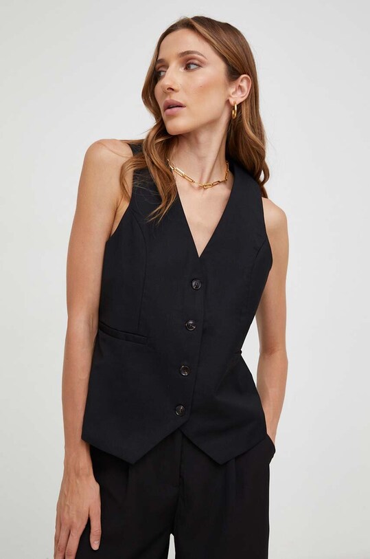 Answear.LAB kamizelka X kolekcja limitowana NO SHAME czarny MR20836.HKK