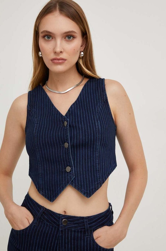 Answear Lab vesta jeans necaptusit albastru LY010.011.hd