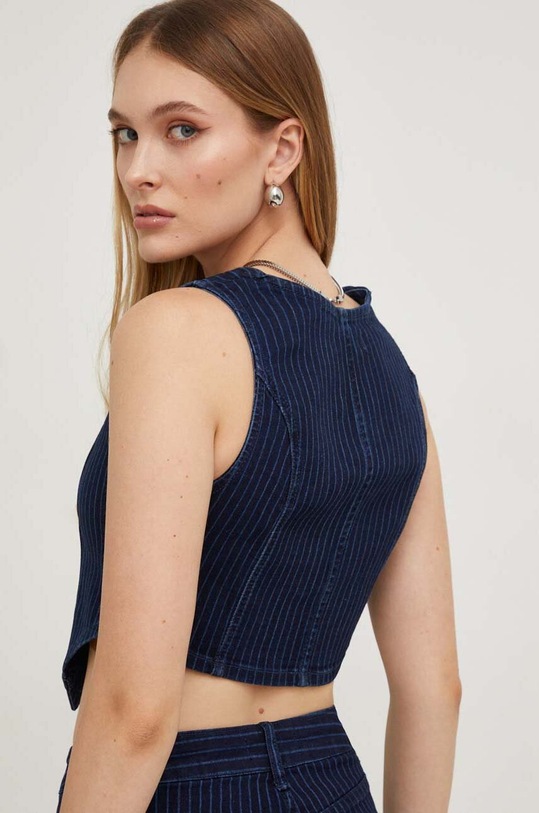 Îmbrăcăminte Answear Lab vesta jeans LY010.011.hd albastru