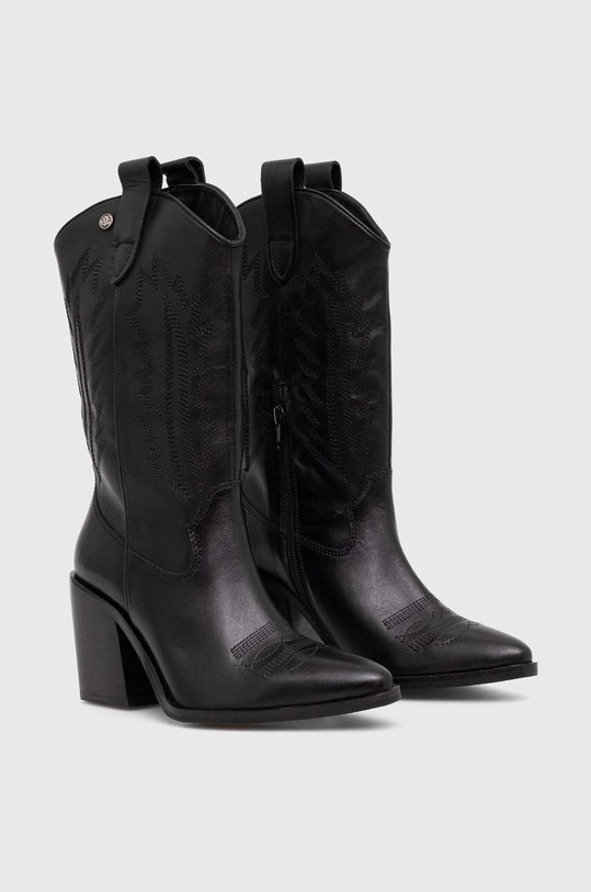 Kožené kovbojské topánky Answear Lab 23957.HWK čierna WZ23