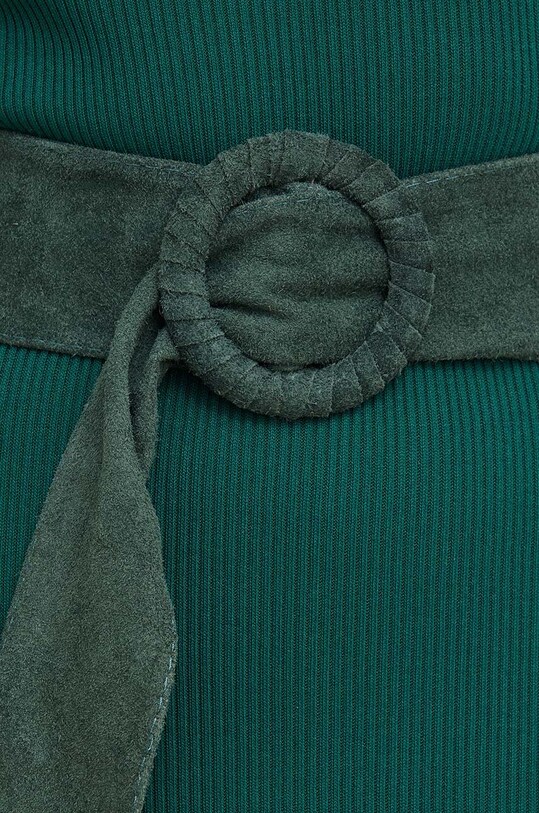 Answear Lab curea din piele intoarsa C107.js4.HKK verde