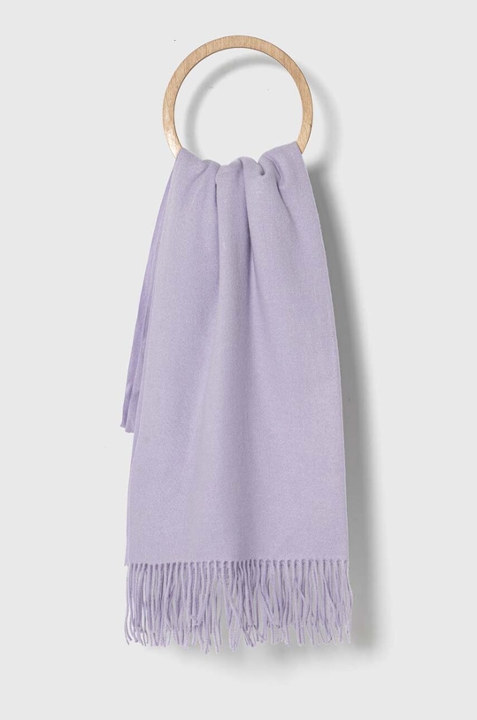 Answear Lab eșarfă din cașmir uni violet pashmina.FKK