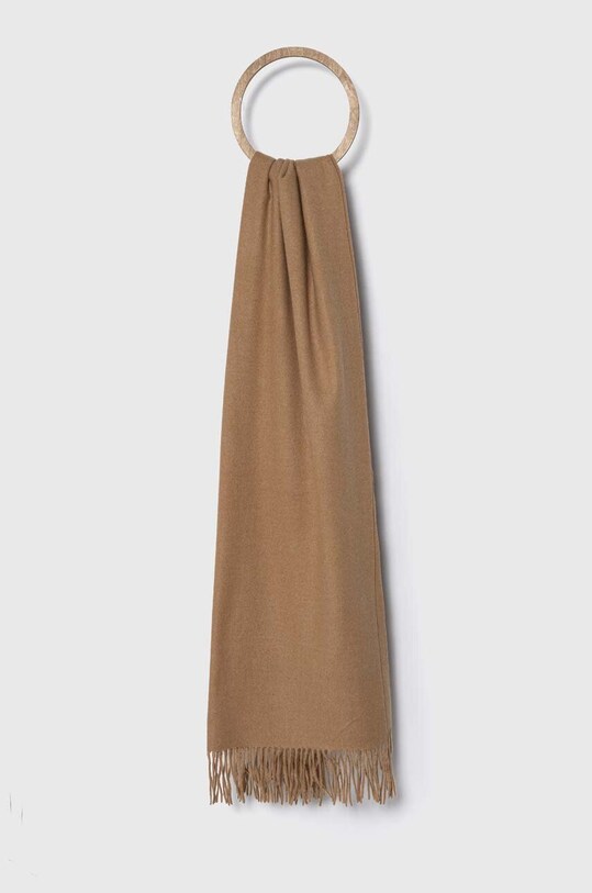 Answear.LAB szalik z kaszmirem brązowy pashmina.FKK