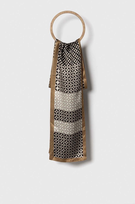 Hodvábna šatka Answear Lab hodváb zlatá scarf27.cd