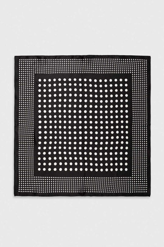 Answear Lab apaszka jedwabna scarf32.cd czarny WZ23