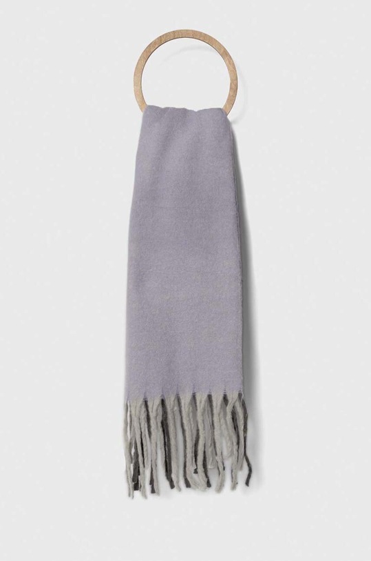 Answear.LAB szalik z wełną tkanina fioletowy s152.iw