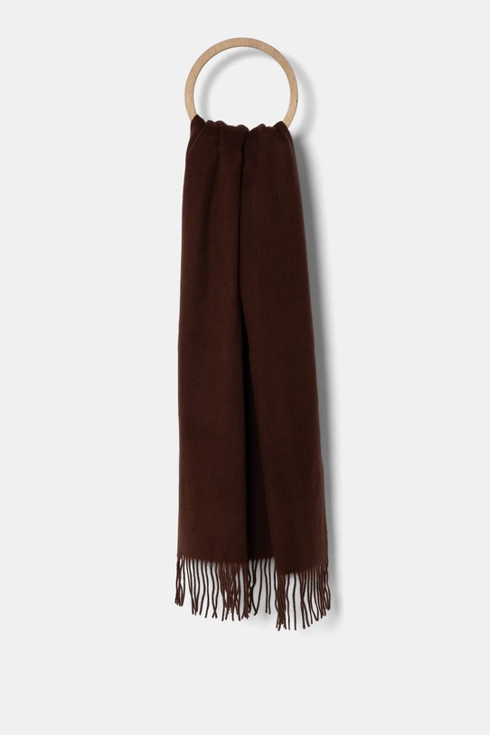 Answear.LAB szalik wełniany dzianina brązowy stella.fh