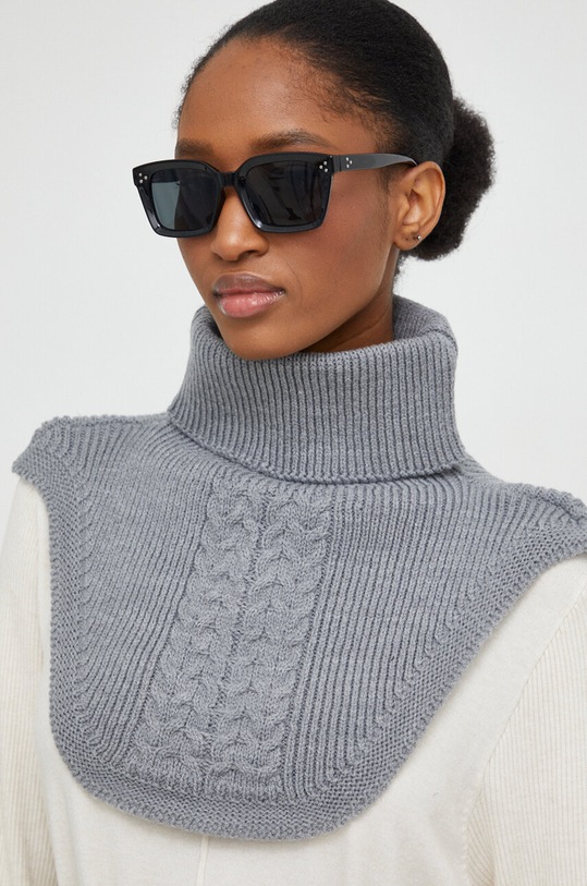 Answear Lab komin z domieszką wełny dzianina szary t6050.fh