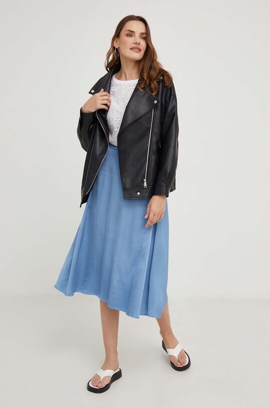 Φούστα Answear Lab casual μπλε 93571.1HWK