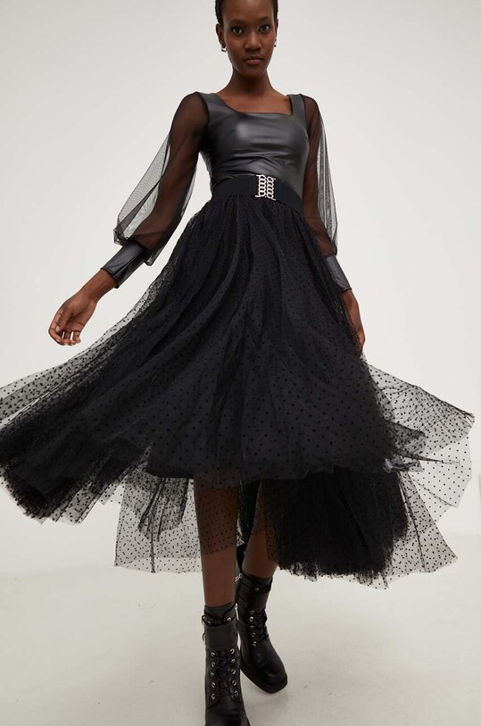 Îmbrăcăminte Answear Lab fustă x limited collection NO SHAME ck08077.3.fkk negru
