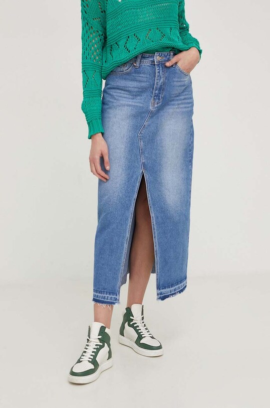 Answear Lab spódnica jeansowa mg252.fdb niebieski WZ23