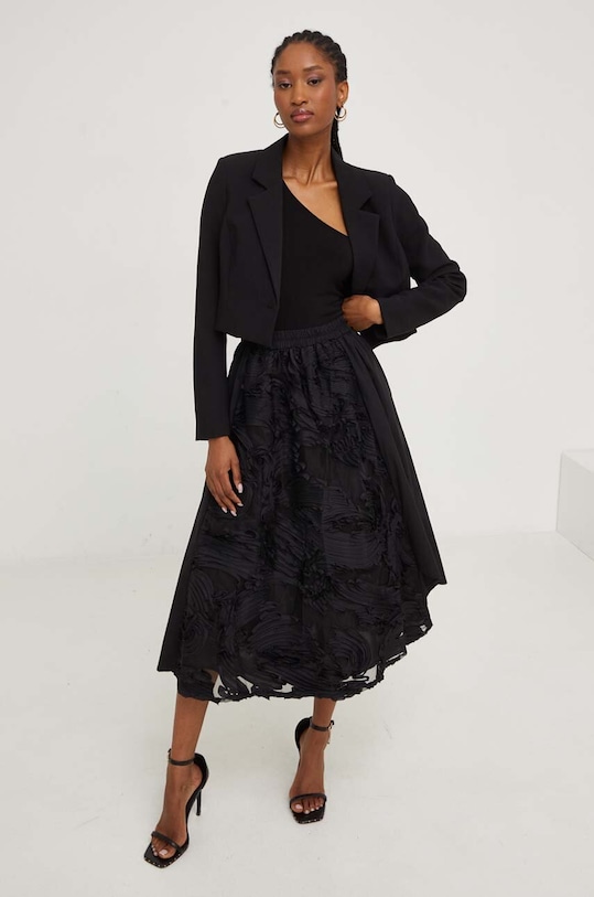 Φούστα Answear.LAB X limited collection NO SHAME casual μαύρο 23151.ih