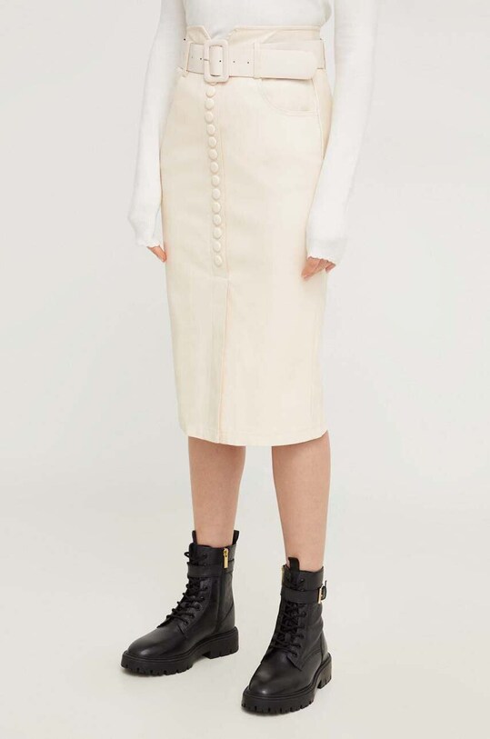 Φούστα Answear Lab casual μπεζ MC6206.HH