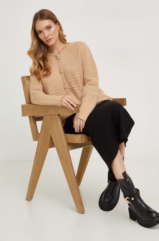 Φούστα κασμίρ Answear.LAB 6006..FKK μαύρο WZ23