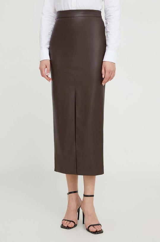 Answear Lab spódnica casual brązowy 040755.TWK