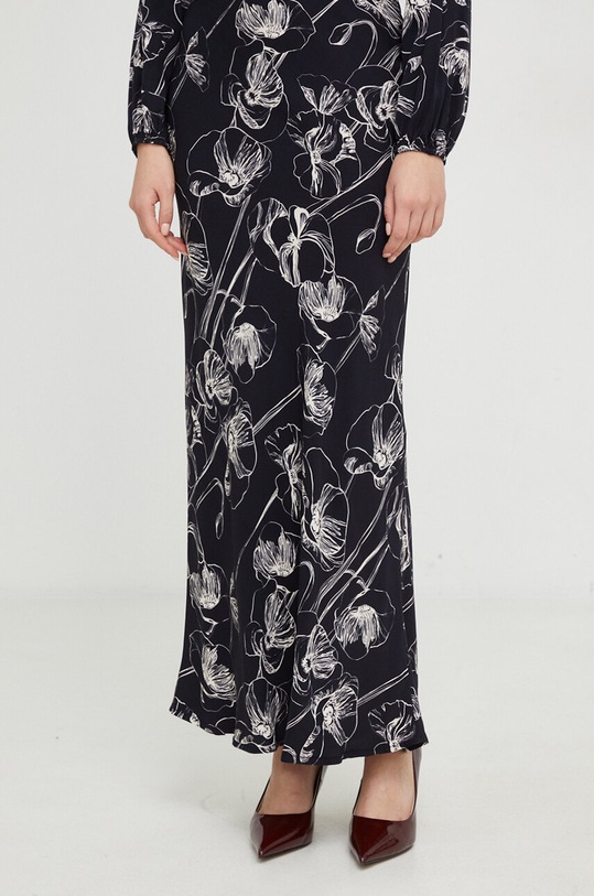 Sukňa Answear Lab kvetinový čierna 91121.iw