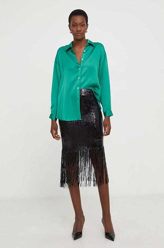 Answear Lab fustă imprimeu negru TM184.HWK