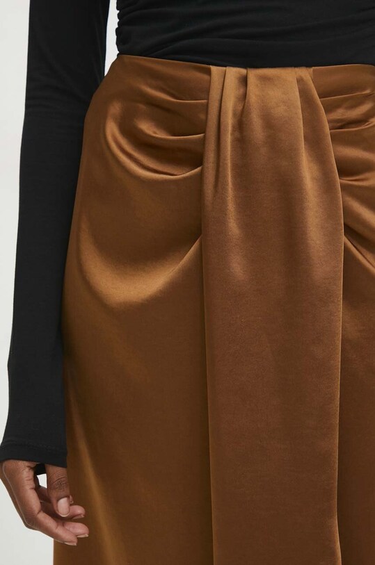Φούστα Answear.LAB καφέ 12410.HWK