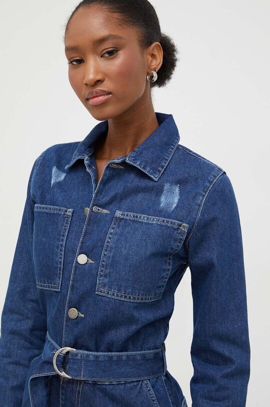 Answear Lab kombinezon jeansowy 24461.TWK granatowy