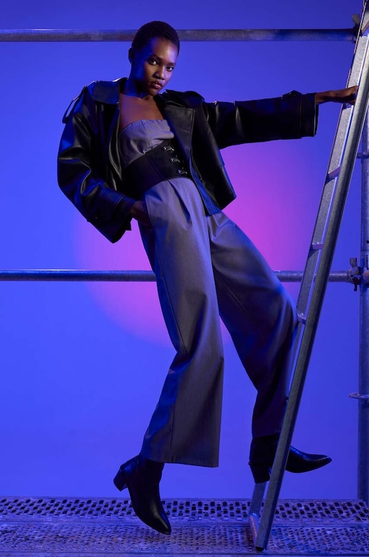 Answear.LAB kezeslábas gyapjú keverékből 91062.IWK szürke WZ23