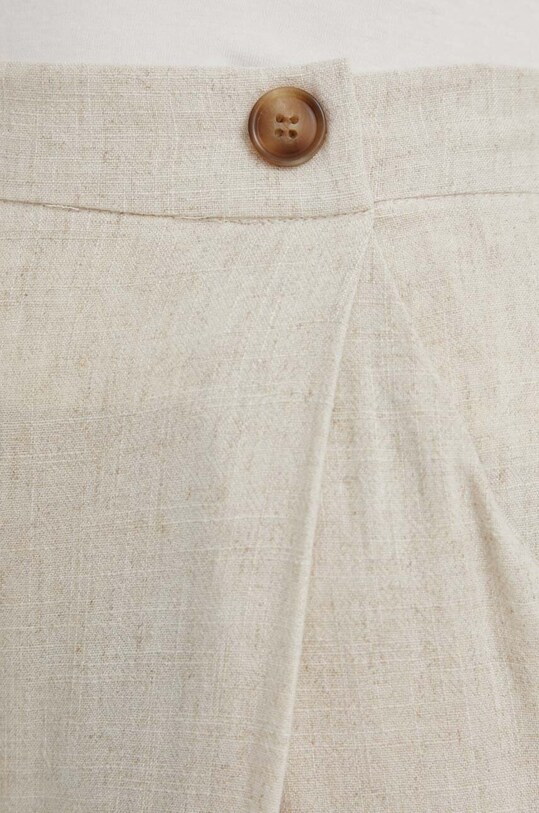 Answear Lab pantaloni din in bej 2717.WK