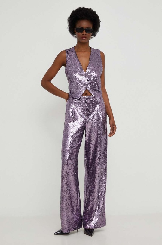 Kalhoty Answear.LAB LD0025.hh fialová WZ23