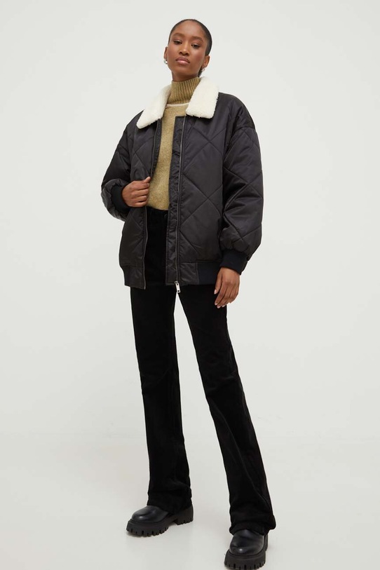 Answear Lab spodnie sztruksowe H1992N.4.FH czarny WZ23