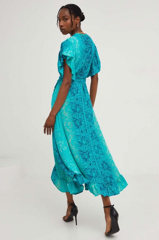 Ruházat Answear.LAB selyem ruha G120.WK türkiz