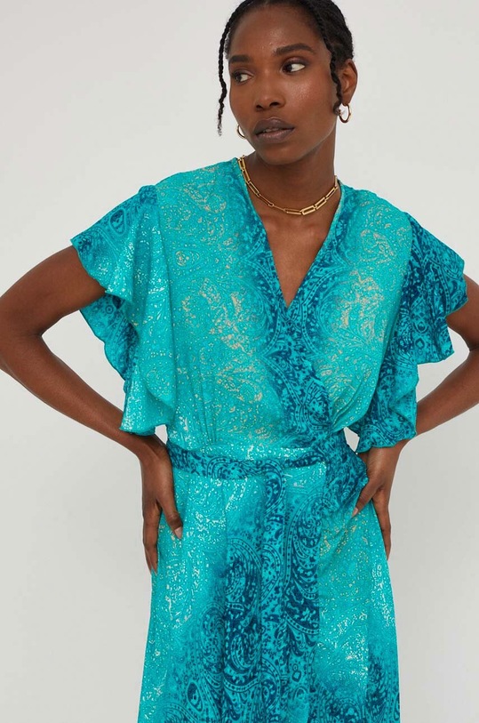 Answear.LAB selyem ruha G120.WK türkiz