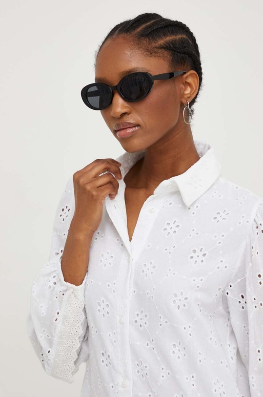 Βαμβακερό φόρεμα Answear.LAB λευκό 1280.db