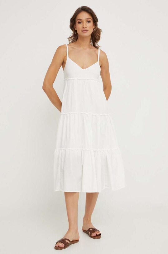 Answear Lab sukienka bawełniana casual biały 23151.WK