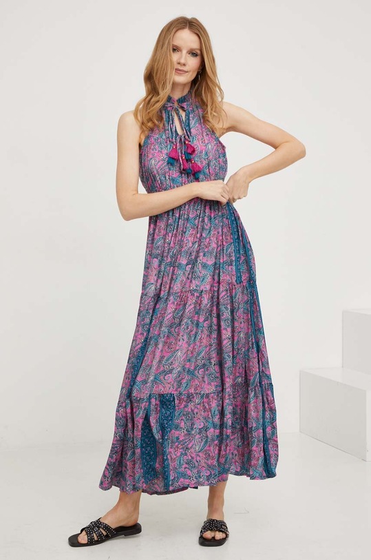 Answear Lab sukienka jedwabna P914.HKK różowy WZ23