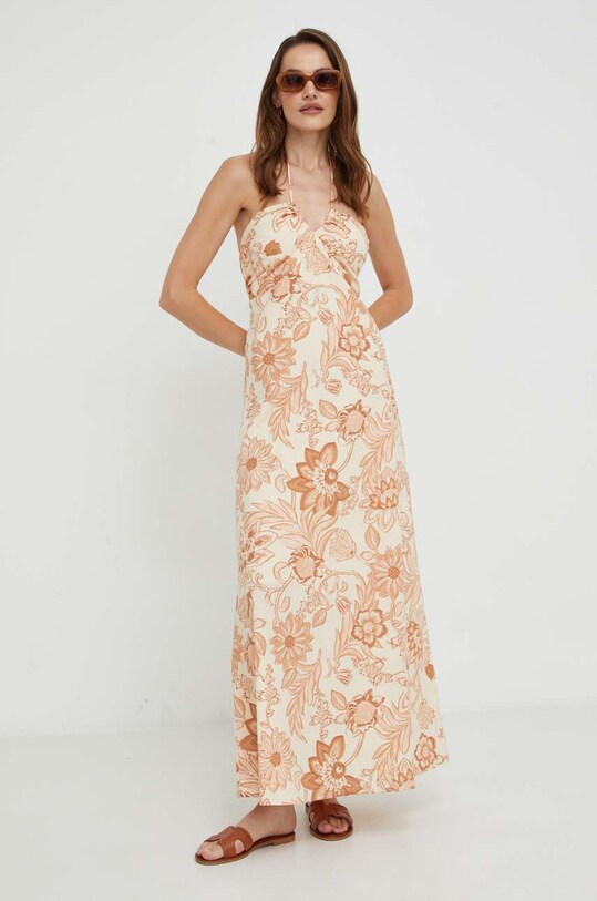 Answear Lab rochie din in sng271.tjs bej WZ23