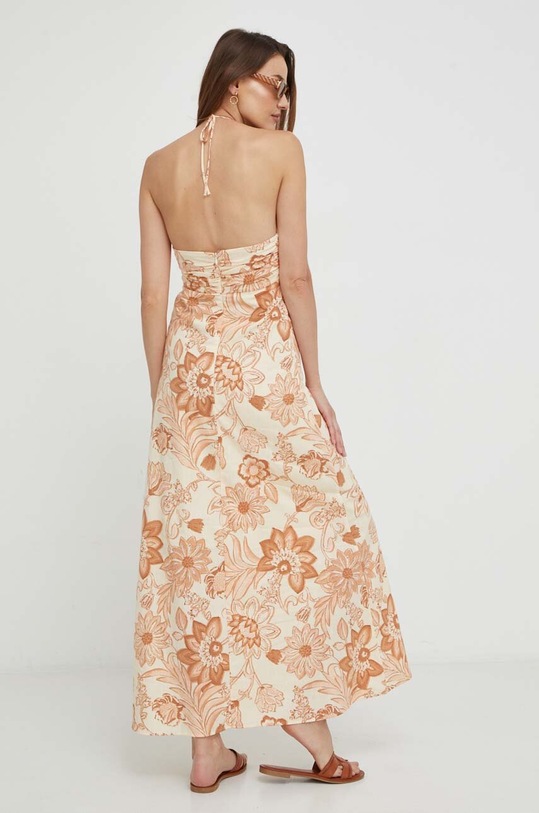 Answear Lab rochie din in bej sng271.tjs