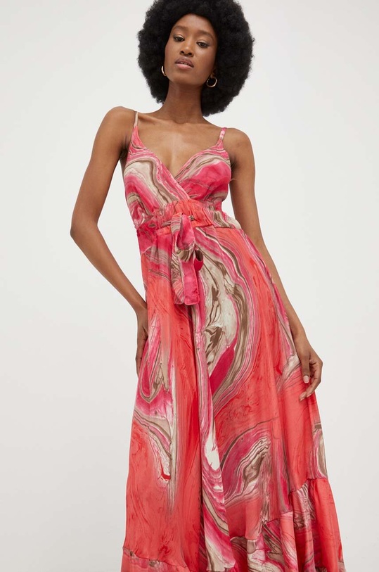 Answear Lab sukienka jedwabna 729.1WK czerwony WZ23