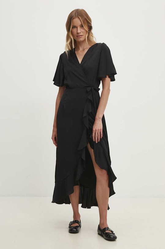 Haljina Answear.LAB bez uzorka crna 18938LR.1KK