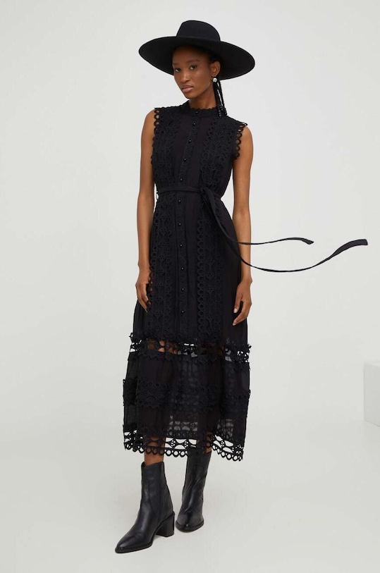 Answear Lab rochie fixat negru s032.ih